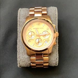 Michael Kors rose gold MK 5055 Chronograph Watch